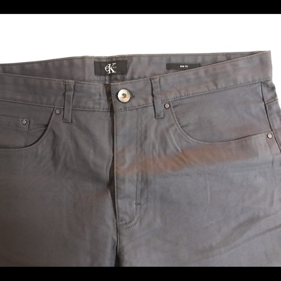 Calvin Klein Slim Fit Pants Gray 32x32 BRAND NEW - Picture 1 of 5